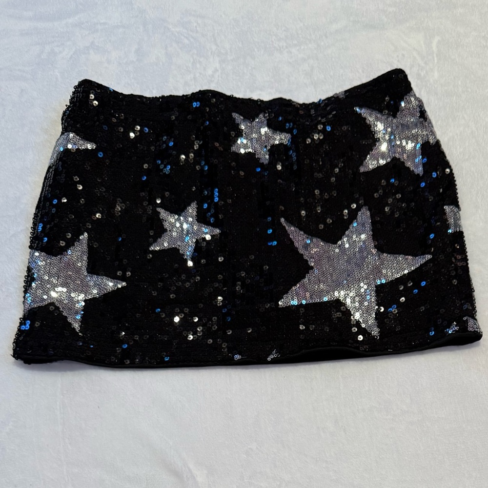 NEW Sequin Star Black Skort